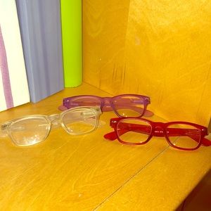 Trio of +2.50 glasses